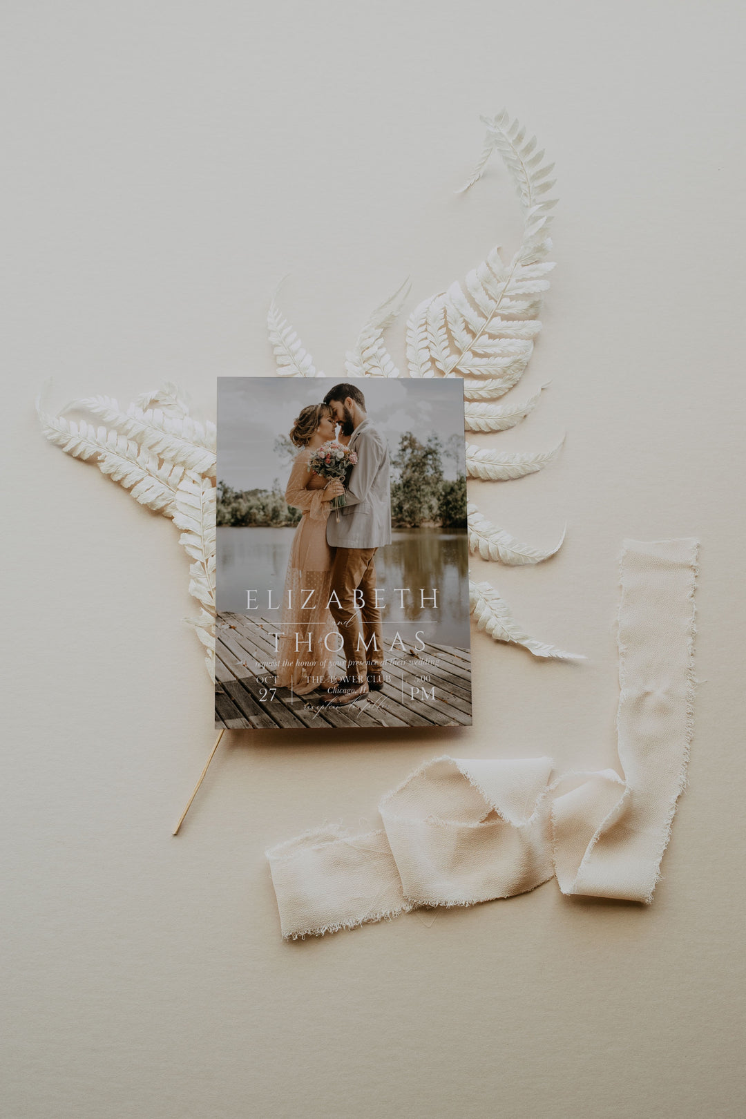 Wedding Invitation with Picture - Modern Wedding Invite - Simple Wedding Invite - Picture Wedding Invitation - Photo Wedding Invite - Classy