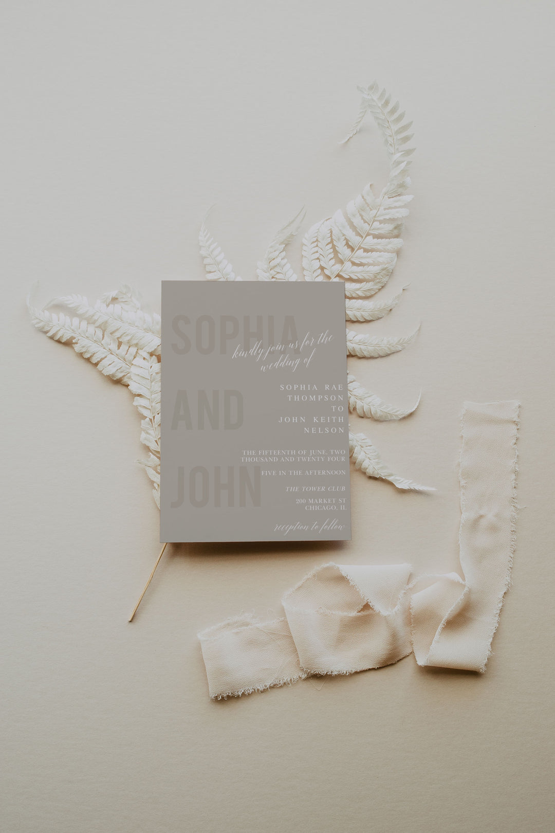 Wedding Invitation with QR code - Minimal Wedding Invite - Modern Wedding Invite - Simple Wedding Invite - Minimalist Wedding Invitation