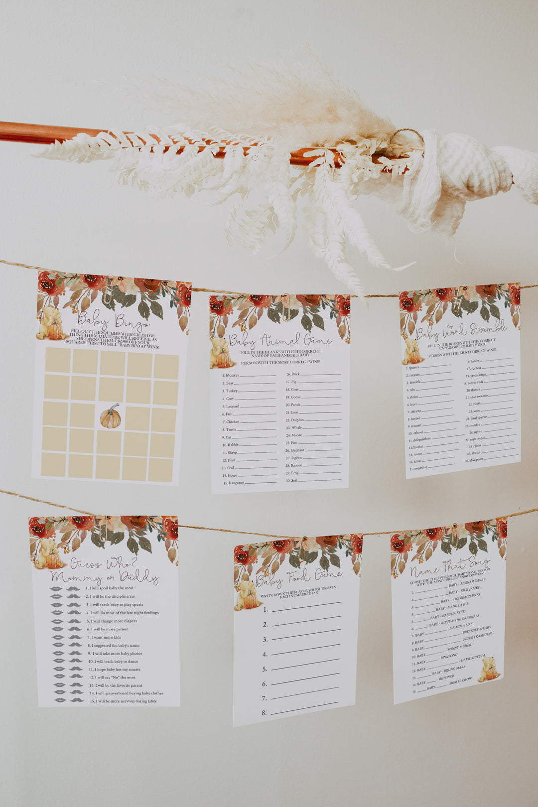 15 Winnie The Pooh Baby Shower Games - Baby Shower Game Bundle - Instant Download Baby Shower Games - Winnie The Pooh Games - Party Games