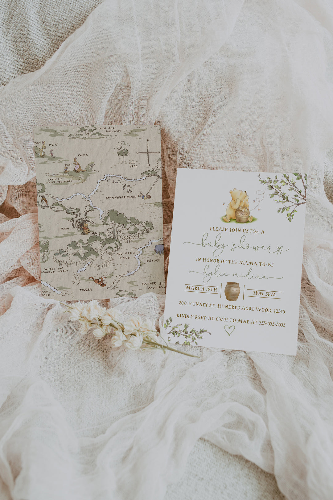 Winnie the Pooh Baby Shower Invitation - Winnie the Pooh Invite - Vintage Winnie the Pooh Baby Shower Invitation - Classic Winnie the Pooh
