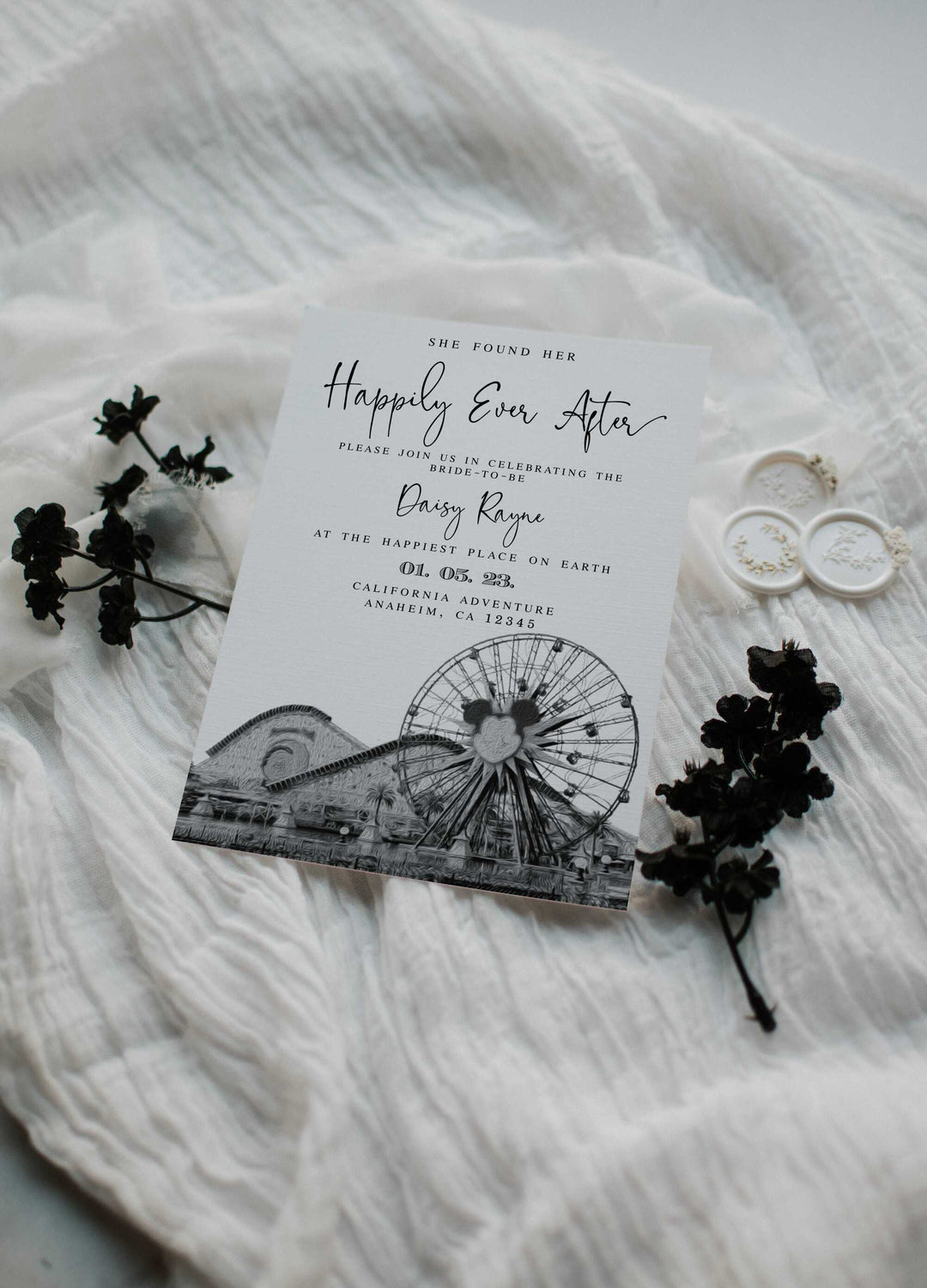 Theme Park Bachelorette Invitation - Theme Park Bachelorette Weekend - Bachelorette Weekend Invitation - Bachelorette Party Invitation - DIY