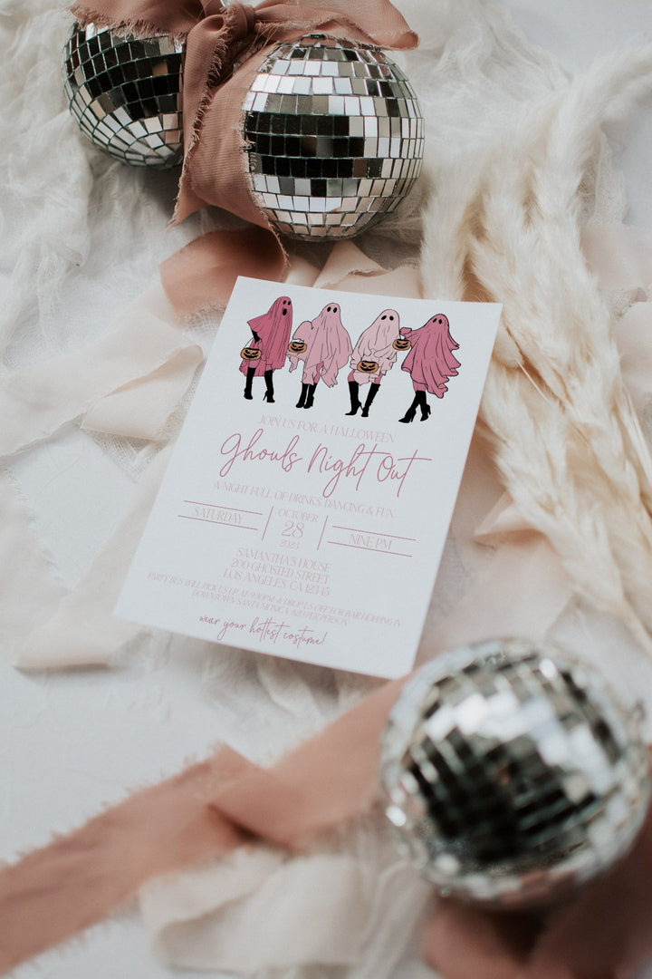 Girls Night Halloween Invitation - Adult Halloween Invite - Ghouls Night Halloween Invite - Girls Night Halloween Invitation - Mean Ghouls Halloween Invitation