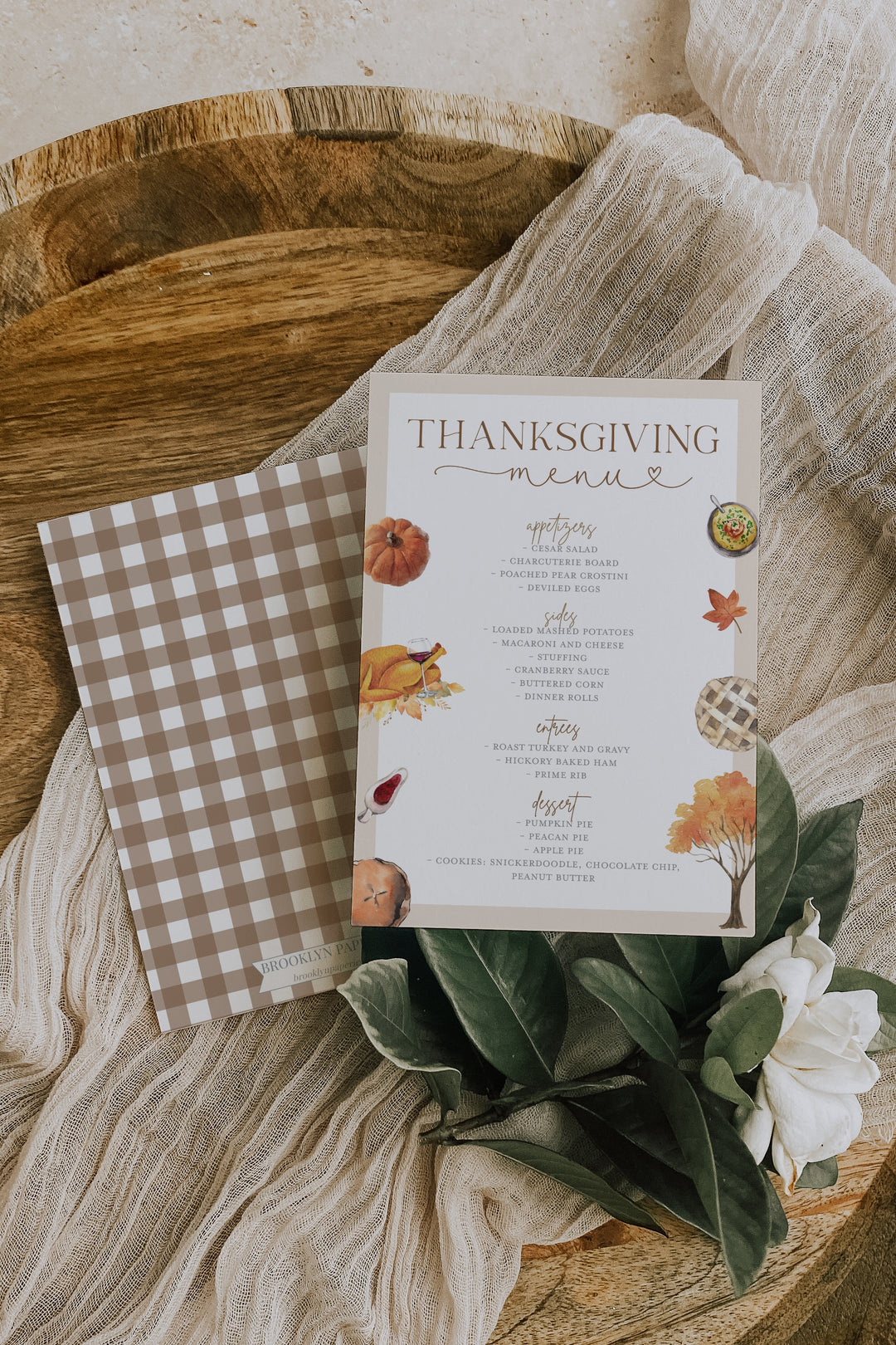 Thanksgiving Invitation & Menu - Thanksgiving Dinner Invite - Fall Dinner Invitation - Thanksgiving Menu Invitation - Thanksgiving Menu 5x7 Invitation Menu