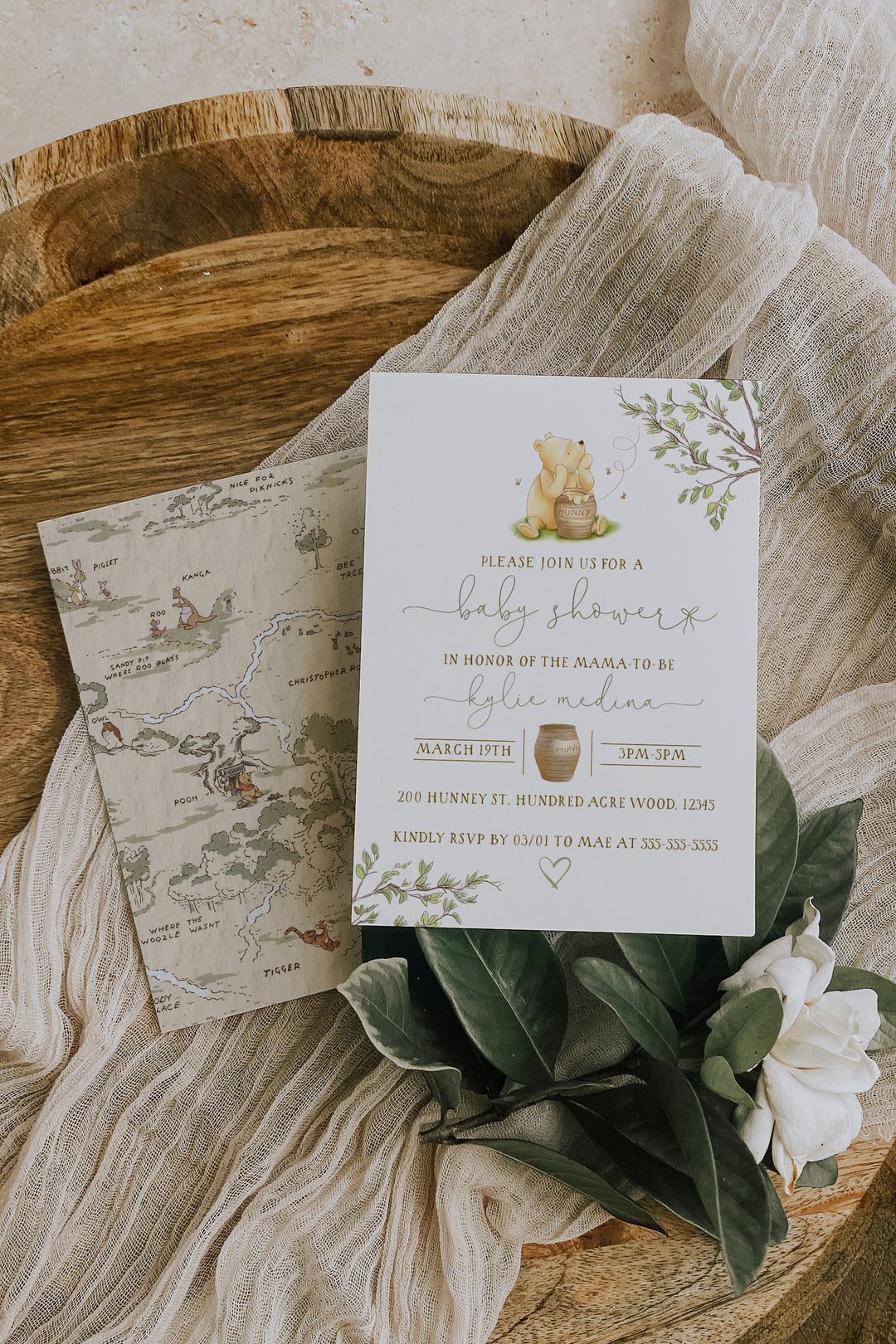 Winnie the Pooh Baby Shower Invitation - Winnie the Pooh Suite - Classic Winnie the Pooh Theme - Vintage Winnie the Pooh Baby Shower Invite