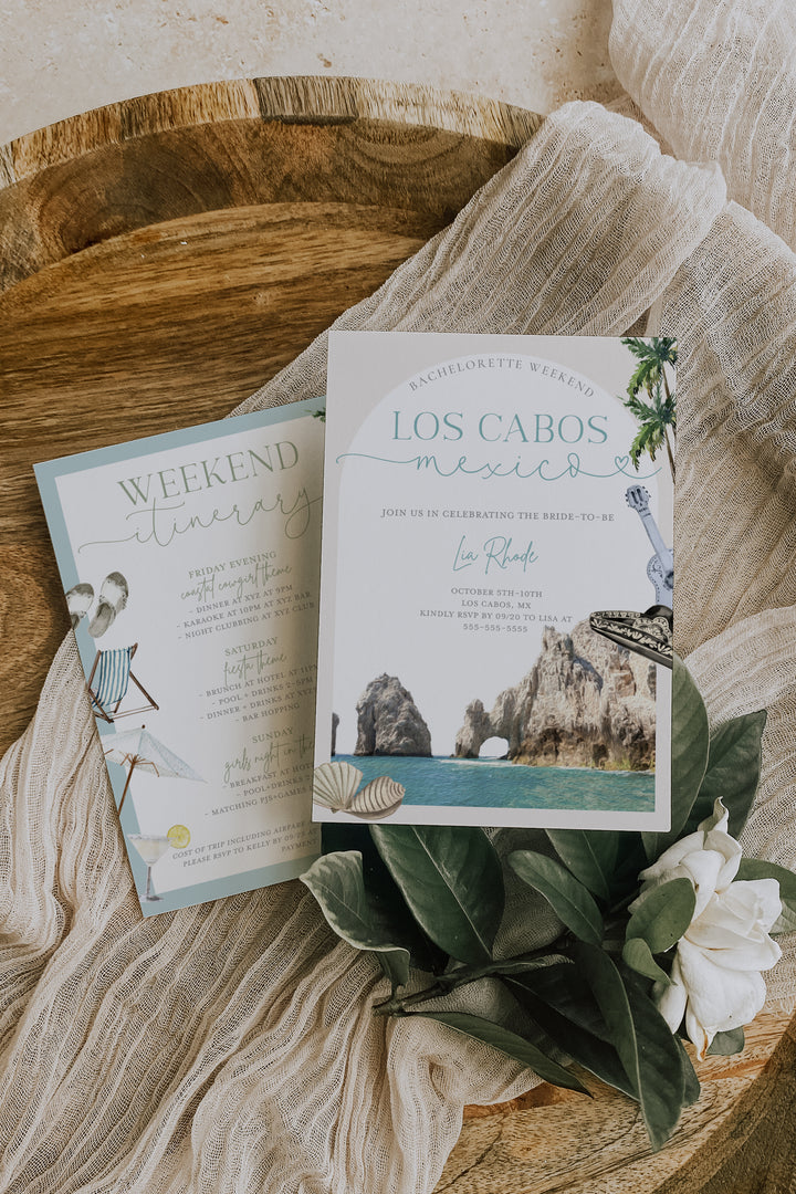 Cabo Bachelorette Invitation - Cabo Girls Trip Invitation - Cabo Bachelorette Itinerary - Cabo Bachelorette Weekend Invite - Cabo Invite