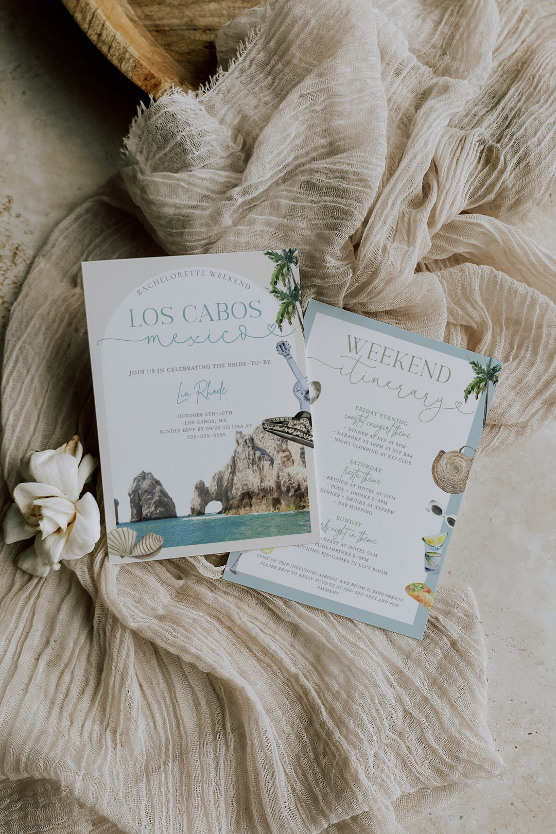 Cabo Bachelorette Invitation - Cabo Girls Trip Invitation - Cabo Bachelorette Itinerary - Cabo Bachelorette Weekend Invite - Cabo Invite
