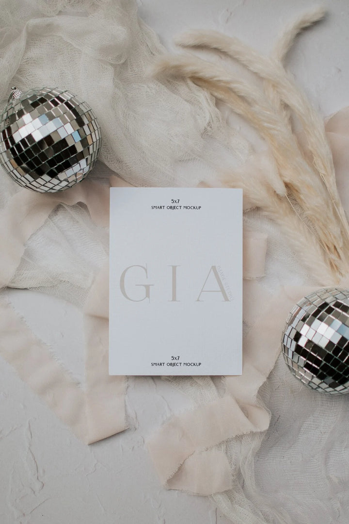 Disco Invitation Mockup - Retro Invitation Mockup- 5x7 Boho Mockup - Disco Birthday Mock-up - Disco Bachelorette Mockup- Boho Mockup 5x7 A7