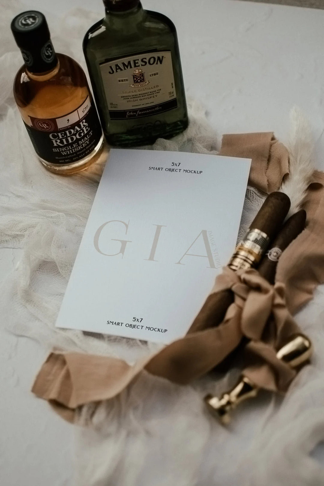 Cigar Bar Mockup - Bachelor Party Invitation Mockup - Groom Inspired Mockup - Wedding Invitation Mockup - Mens Invitation Mockup - Classy