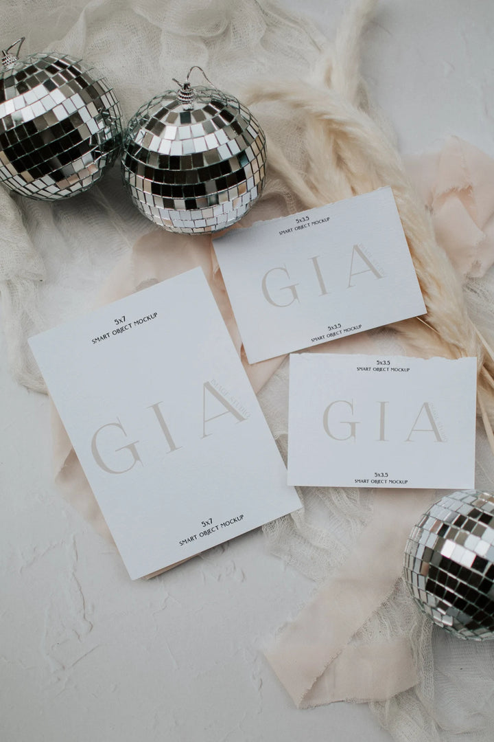 Disco Invitation Suite Mockup - Boho Disco Invitation Mockup - Invitation RSVP Mockup- Boho Mockup- Bachelorette Mockup- Wedding Mockup A7