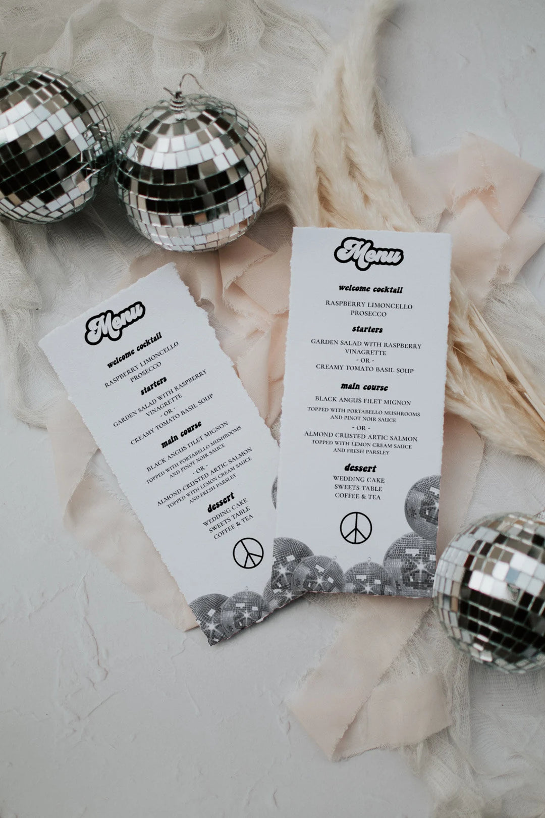 Menu Mockup - Disco Themed Mockup - 4x9 Mockup - Wedding Program Mockup - Wedding Menu Mockup - Disco Themed Mockup - Invitation Mockup - A7