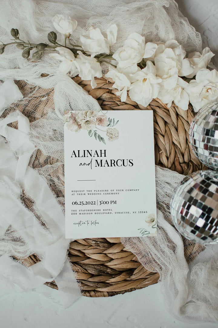 Retro 5x7 Mockup - Disco Ball Mockup - Disco Flatlay - Simple Boho Mockup - Invitation Mockups - Boho Mockups - Simple Mockups - Card Mockup