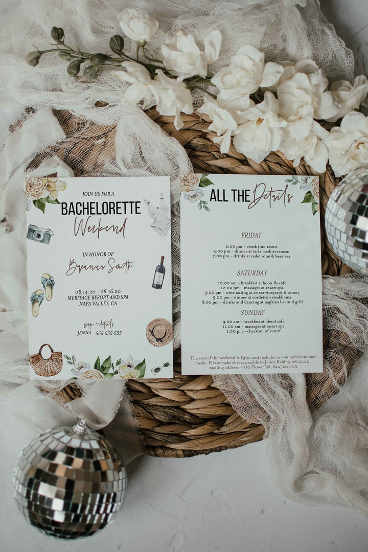 Double 5x7 Mockup - Double Invitation Mockup - Boho 5x7 Mockup - Double Sided Invitation Mockup - Neutral Mockup - Neutral Retro Mockup