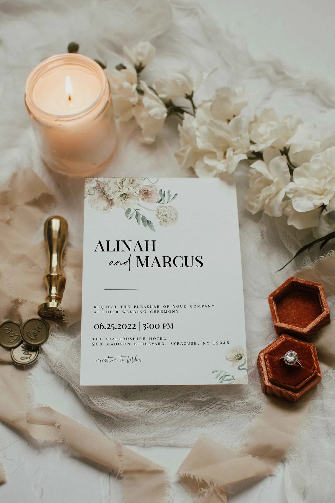 Invitation Mockup - 5x7 Invite Mockup - Boho Invitation Mockup - Wedding Mockup - Neutral Invitation Mockup - 5x7 Card Mockup - Boho Mockup