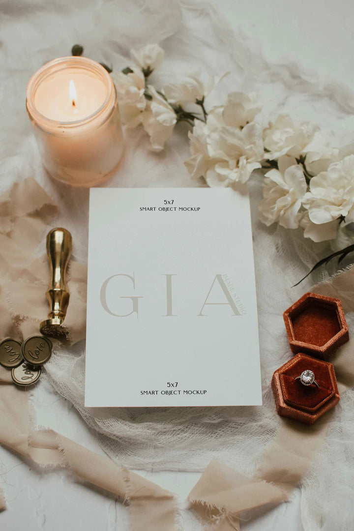 Invitation Mockup - 5x7 Invite Mockup - Boho Invitation Mockup - Wedding Mockup - Neutral Invitation Mockup - 5x7 Card Mockup - Boho Mockup