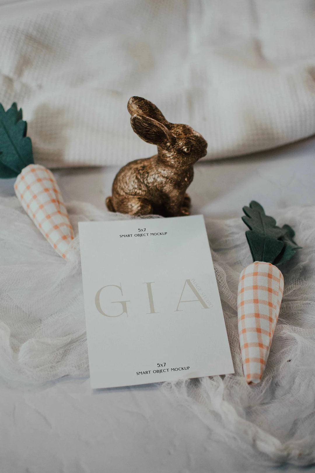 Easter Invitation Mockup - Spring Invitation Mockup - Easter Mockup - Easter Flatlay - Spring Invitation Mockup - Bunny Invitation Mockup