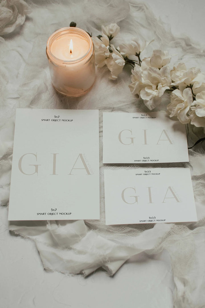 Invitation Mockup - Simple Suite Mockup - Invitation Suite Mockup - Invitation RSVP Mockup - Insert Card Mockup - Neutral Mockup - Floral