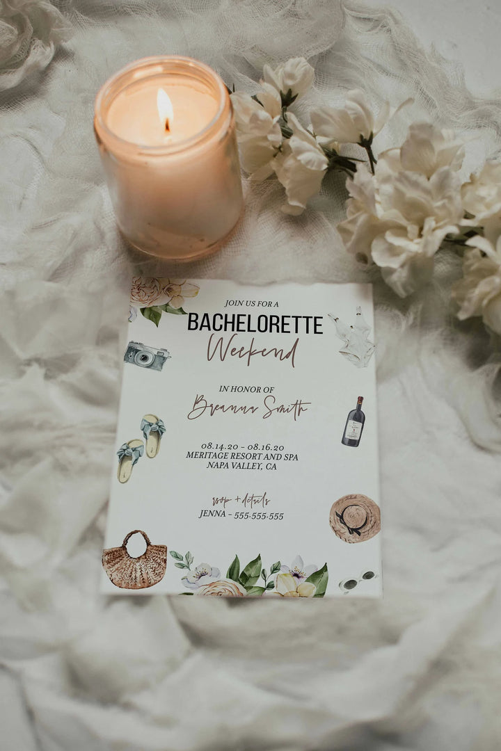 Simple Invitation Mockup - Floral Invitation Mockup - Boho Invitation Mockup - Modern Invitation Mockup - Wedding Invitation Mockup - Stock