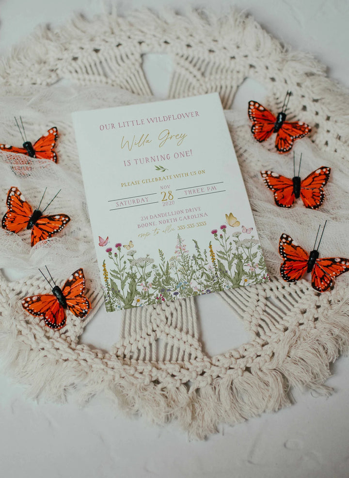 Stationery Mockup - Boho Invitation Mockup - 5x7 Card Mockup - A7 Card Mockup - Invitation Mockup - Simple Invitation Mockup - Card Flatlay