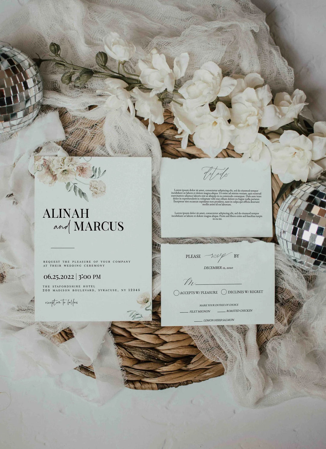 Boho Retro Mockup - Boho Invitation Mockup - Boho Disco Invitation Mockup - Boho Wedding Suite Mockup - Simple Suite Mockup - PSD Mockup