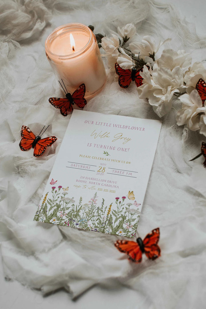Boho Invitation Mockup - Neutral Invitation Mockup - Linen Invitation Mockup - Handmade Paper Invitation Mockup - Cut Edge Invitation Mockup