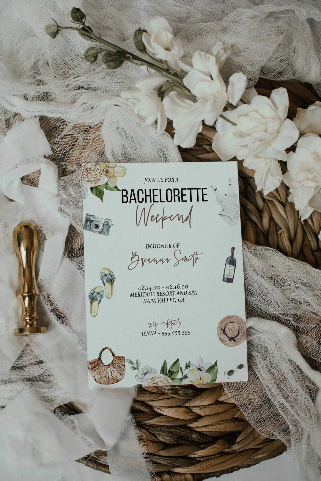 Simple Invitation Mockup - Wedding Invitation Mockup - Neutral Invitation Mockup - Classy Invitation Mockup - Boho Invitation Mockup - Airy