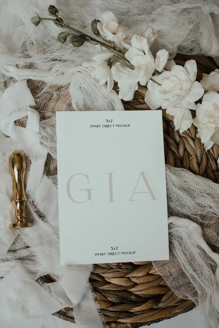 Simple Invitation Mockup - Wedding Invitation Mockup - Neutral Invitation Mockup - Classy Invitation Mockup - Boho Invitation Mockup - Airy