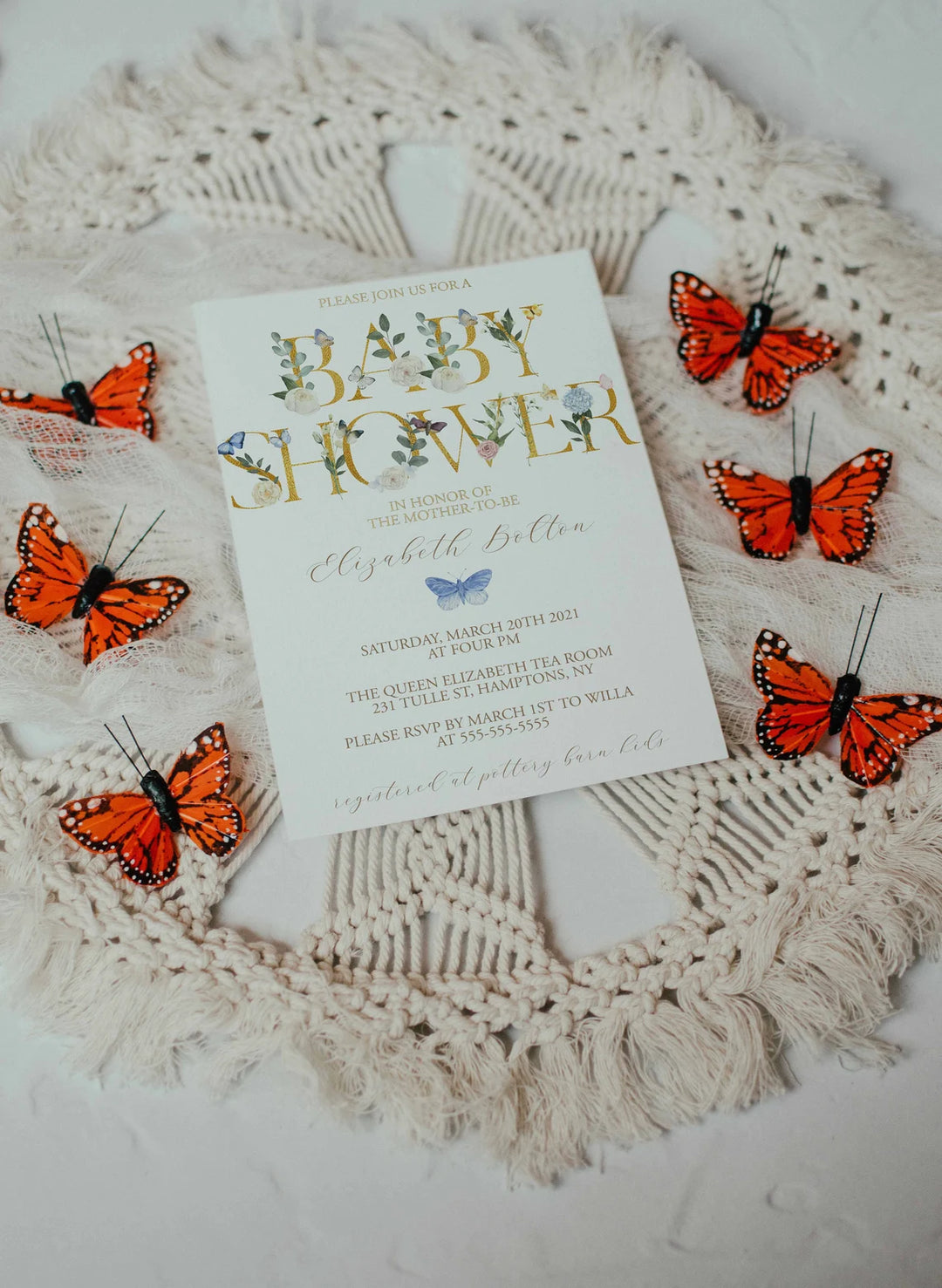 Stationery Mockup - Boho Invitation Mockup - 5x7 Card Mockup - A7 Card Mockup - Invitation Mockup - Simple Invitation Mockup - Card Flatlay