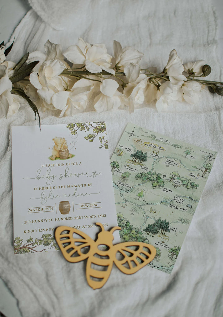 Bee Mockup - Honey Invitation Mockup - Pooh Mockup - Floral Mockup - Invitation Mockup - 5x7 Invitation Mockup - Simple Mockup - Invite 5x7