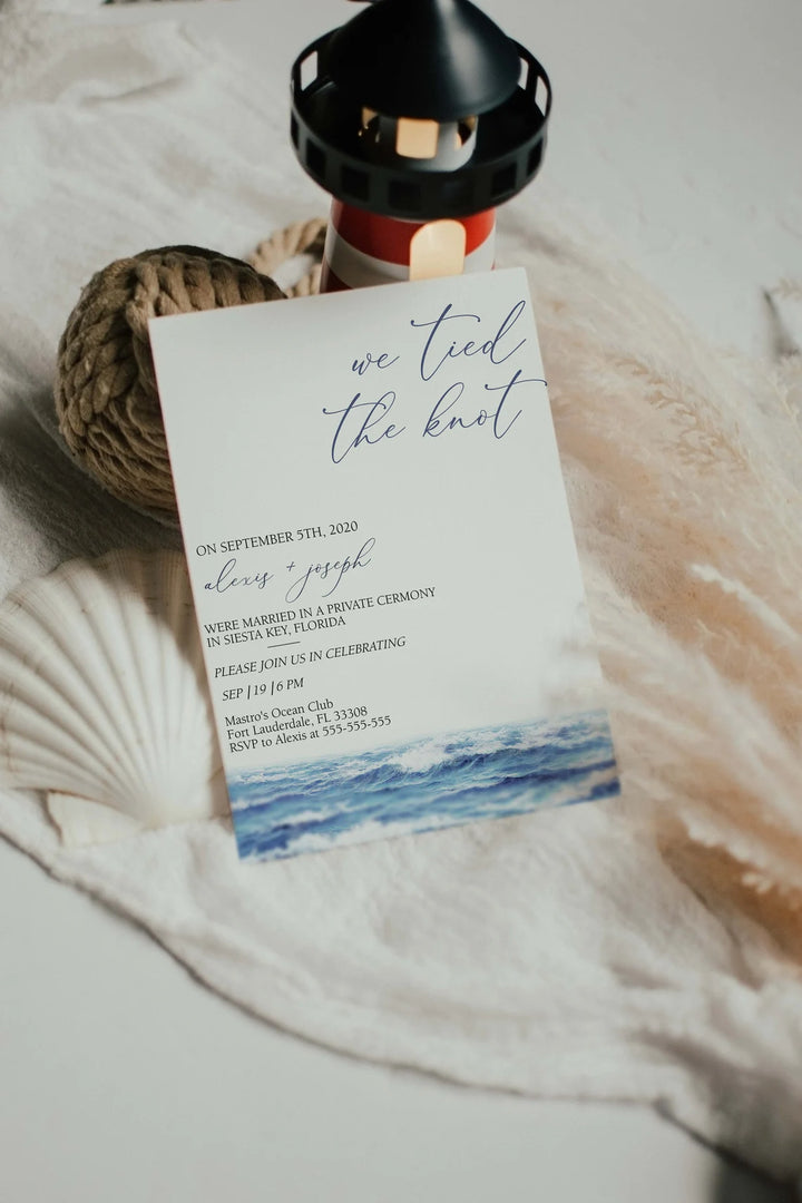 Nautical Invitation Mockup - Ocean Invitation Mockup - Beach Theme Mockup - Nautical Theme Mockup - Invitation Mockup - Stationery Mockup