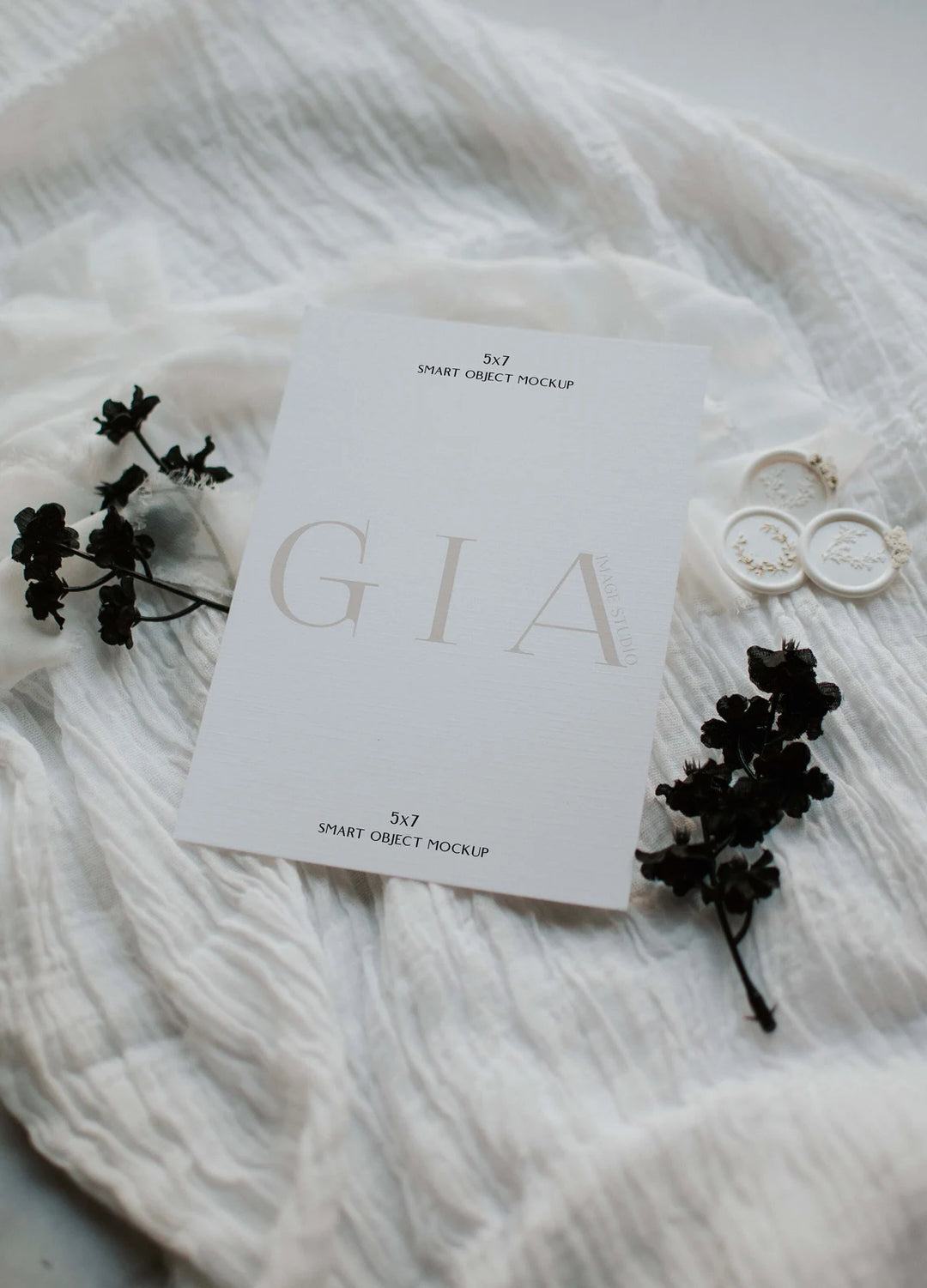 Luxury Invitation Mockup - Wedding Invitation Mockup - Modern Invitation Mockup - 5x7 Invite Mockup - Floral Invitation Mockup - 5x7 Mockup