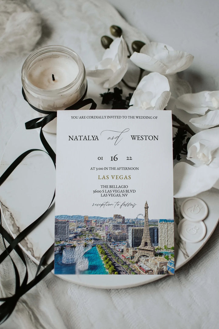 Wedding Invitation Mockup - Modern Invitation Mockup - Simple Invitation Mockup - 5x7 Invitation Mockup - Neutral Invitation Mockup - 5x7