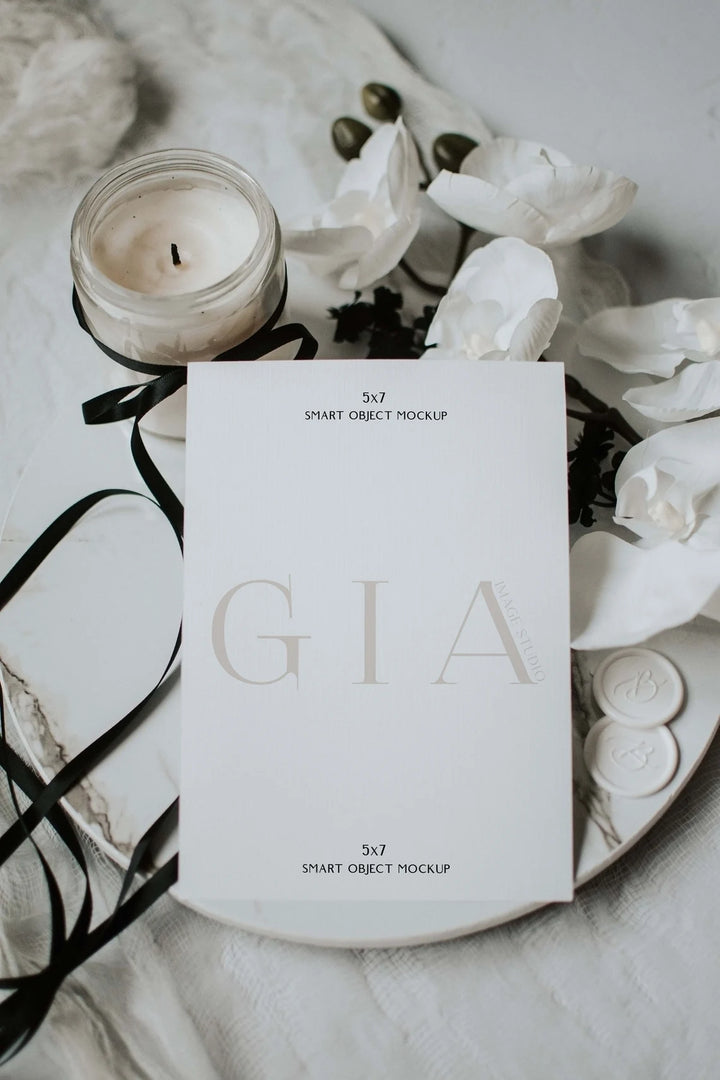 Wedding Invitation Mockup - Modern Invitation Mockup - Simple Invitation Mockup - 5x7 Invitation Mockup - Neutral Invitation Mockup - 5x7