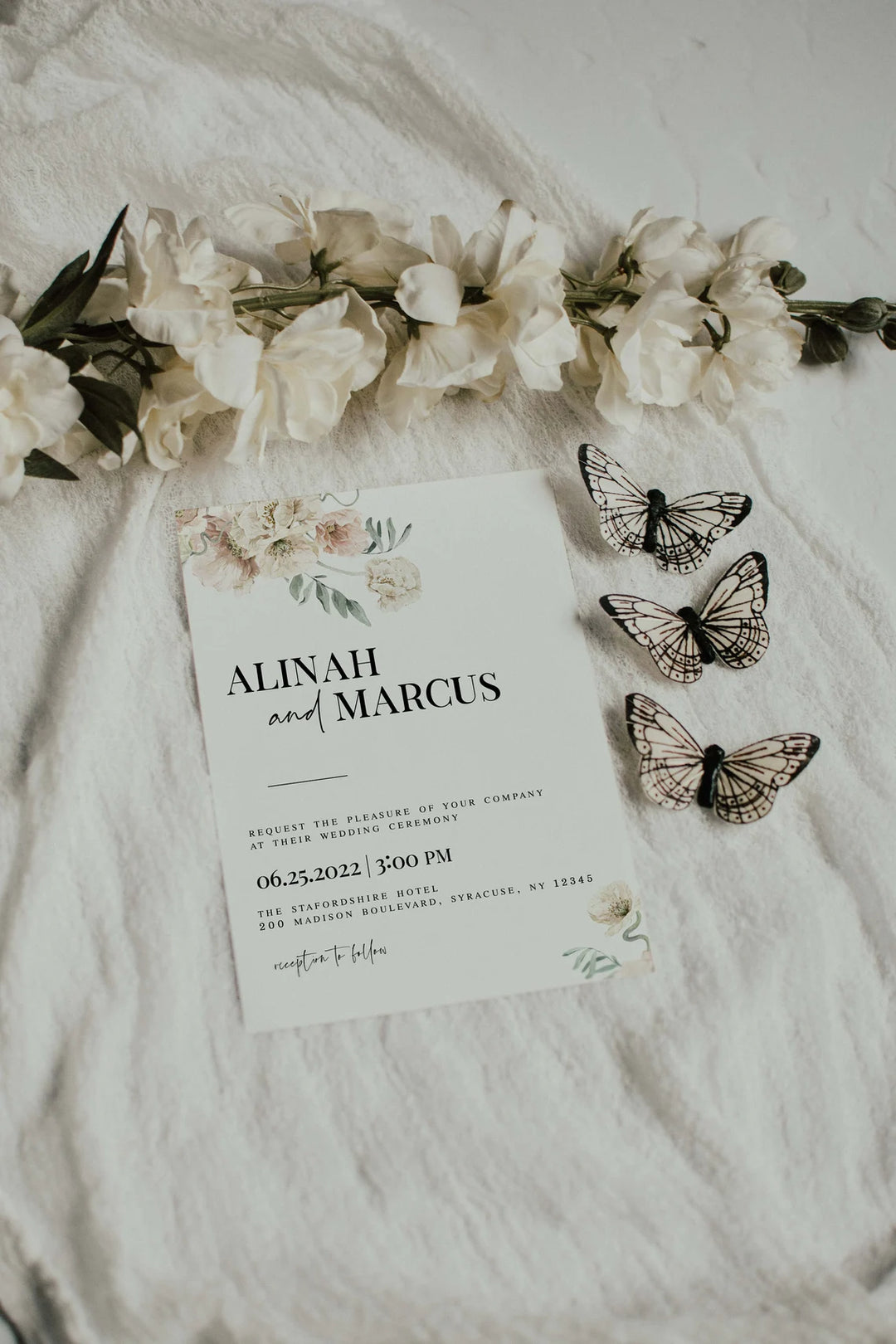 Simple Invitation Mockup - Wedding Invitation Mockup - Minimalist Mockup - Clean Invitation Mockup - Zazzle Invitation Mockup - Boho Mockup