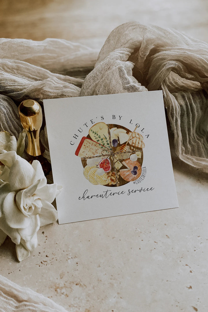 Charcuterie Business Logo - Charcuterie Box Logo - Charcuterie Editable Logo - Cheese Logo - Cheese Platter Logo - Cheese Wine Logo Premade