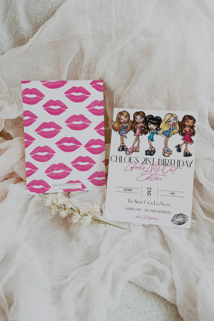 Bratz Themed Party - Girls Night Out Invitation - Bratz Invitation - Baddie Doll Invitation - Y2K Doll Invitation - 21st Birthday Invitation