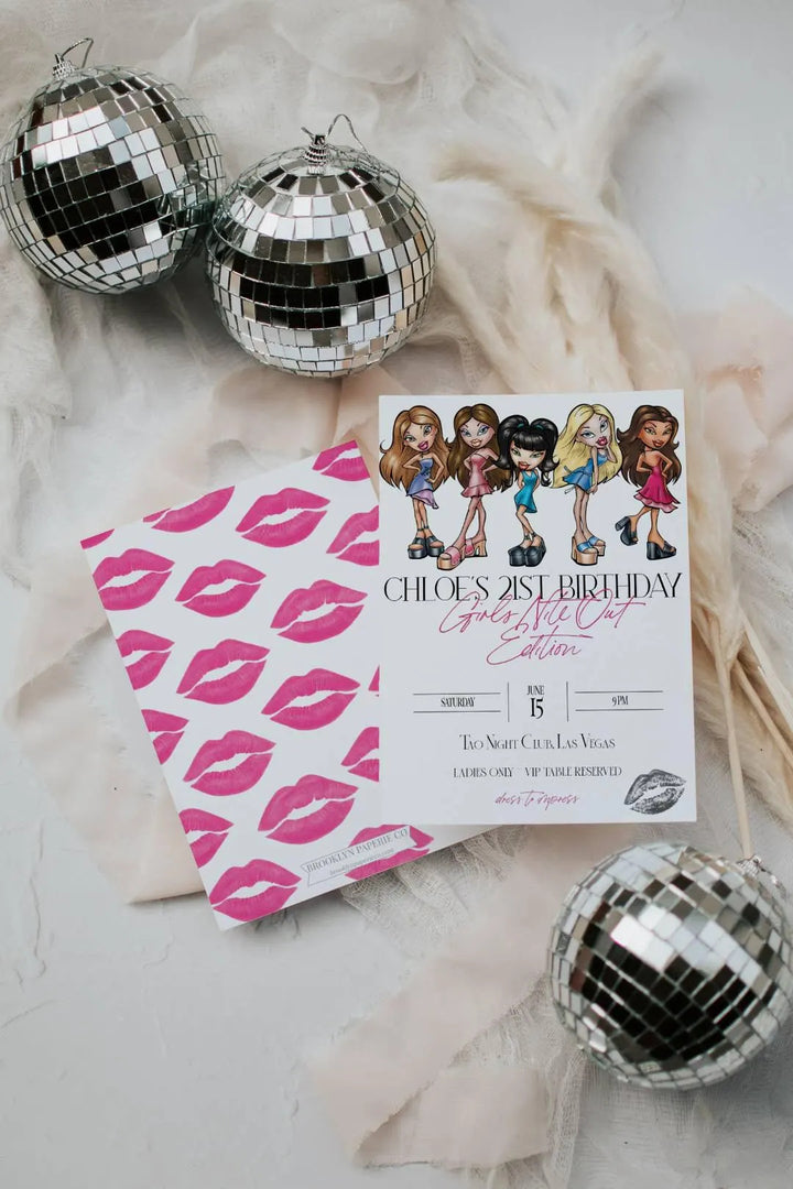 Bratz Themed Party - Girls Night Out Invitation - Bratz Invitation - Baddie Doll Invitation - Y2K Doll Invitation - 21st Birthday Invitation