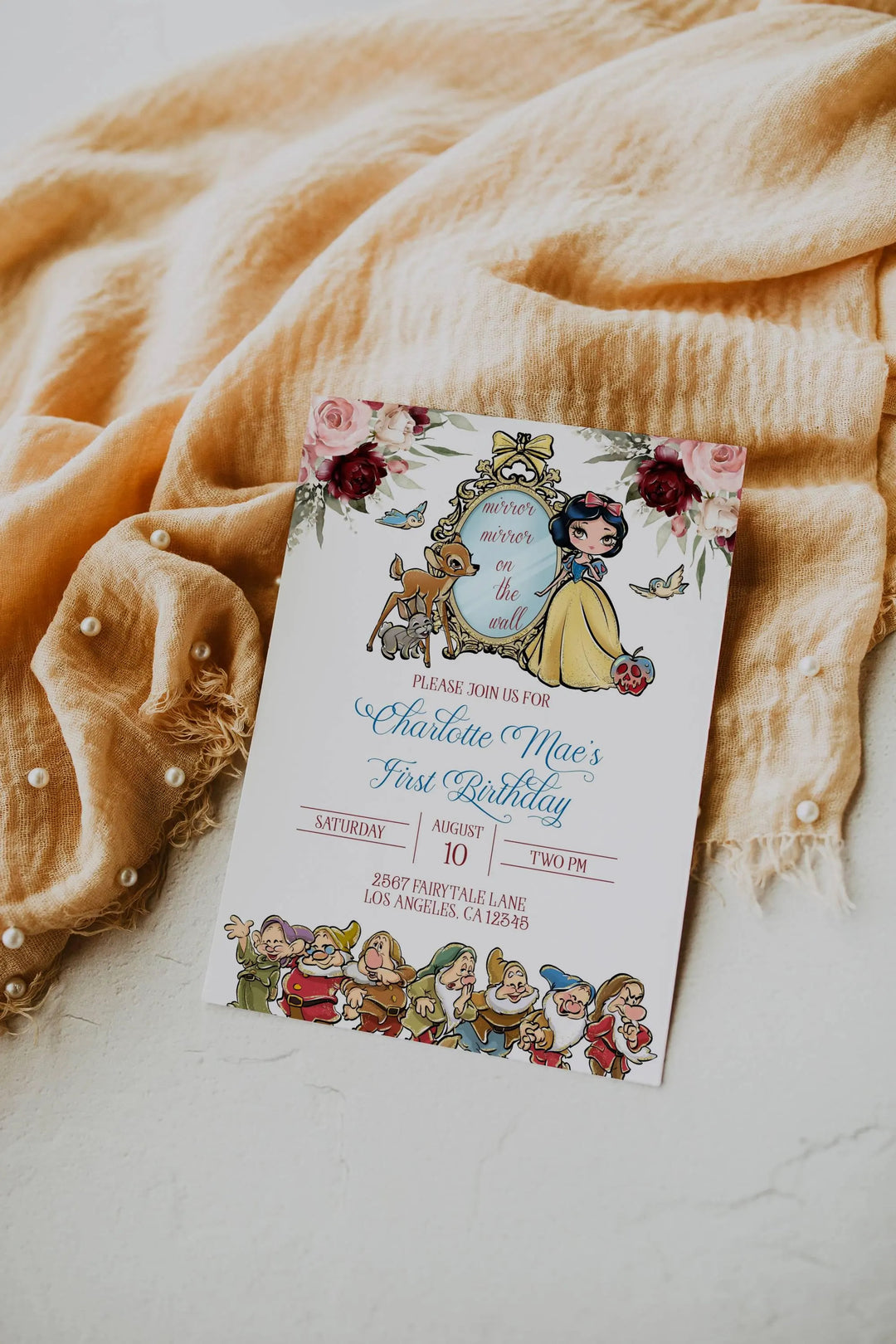 Snow White Invitation - Snow White Birthday Invite - Kids Snow White Invitation - Editable Snow White Invite - Snow White Princess Invite