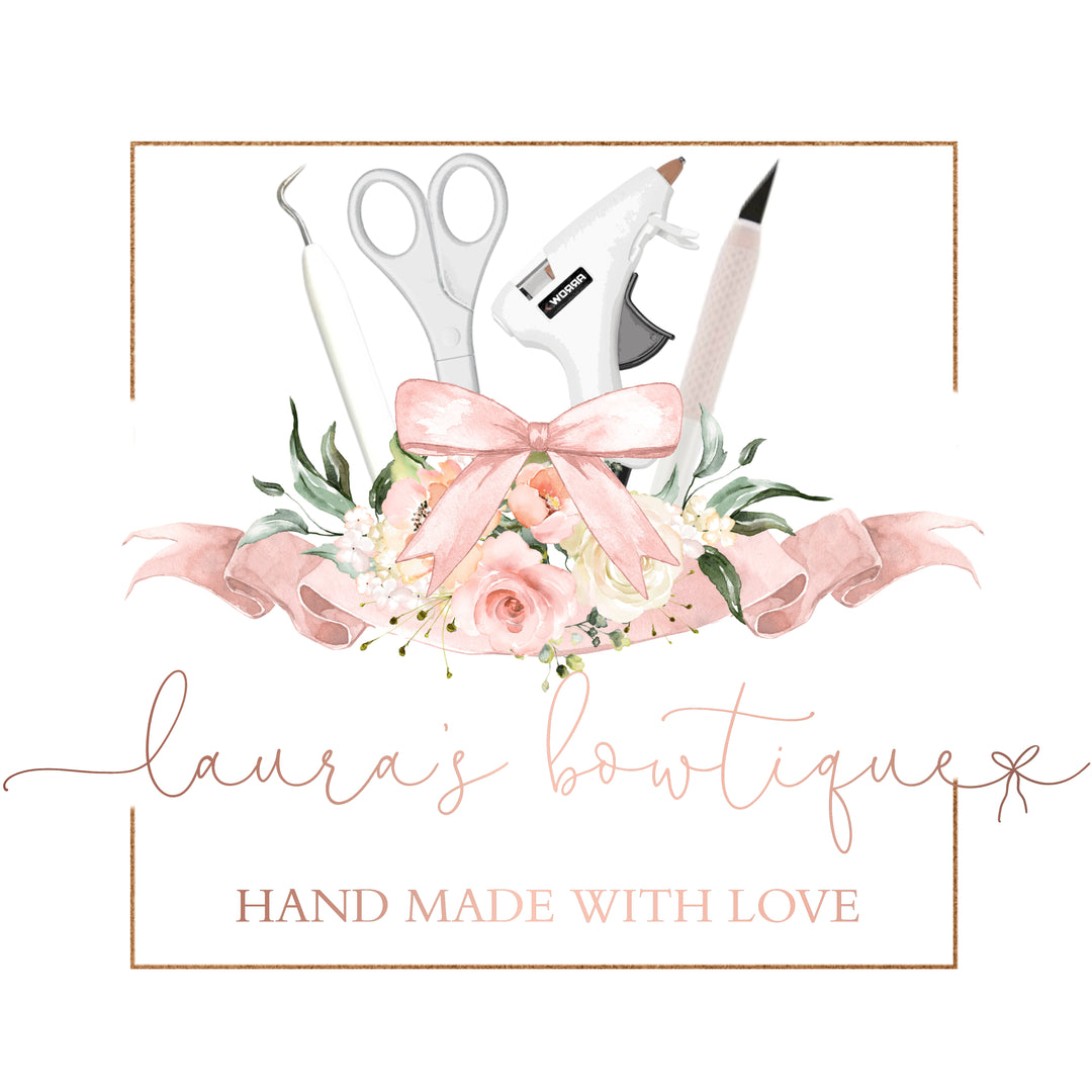 Bow Business Logo - Bow Maker Logo - Bow Company Logo - Hair Accessory Logo - Crafter Logo - Hair Bow Logo - Feminine Logo - Premade Logo Design