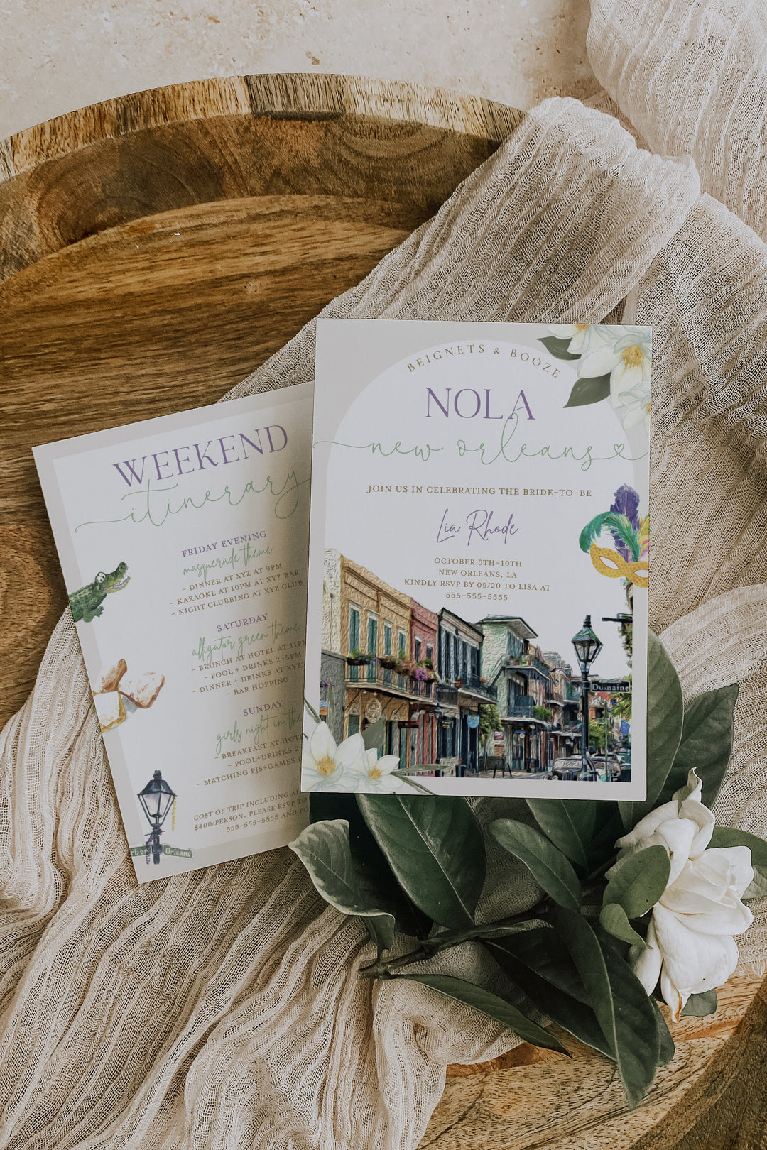 NOLA Bachelorette Invitation - New Orleans Bachelorette Invite - New Orleans Bachelorette Weekend Invite - NOLA Girls Trip Invitation - NOLA