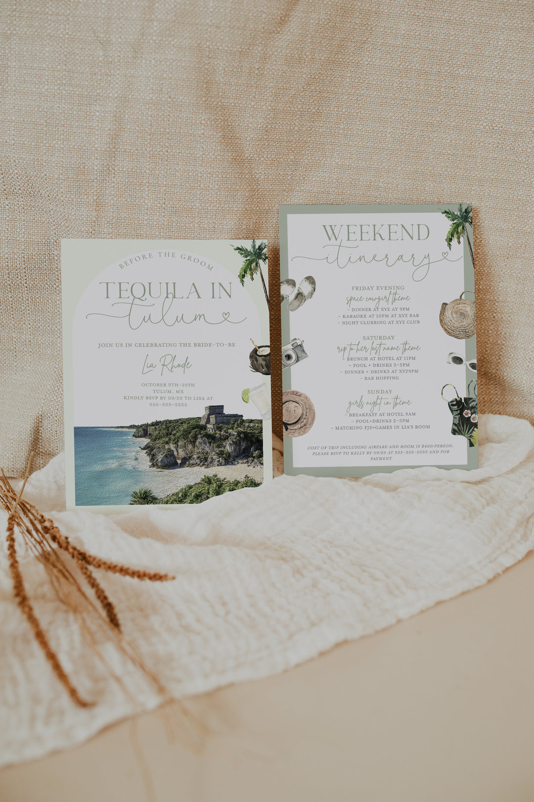 Tulum Bachelorette Invitation - Tulum Before The Groom Invite -Tulum Invitation - Tulum Bachelorette Weekend - Tulum Girls Trip - Mexico Bachelorette Invitation