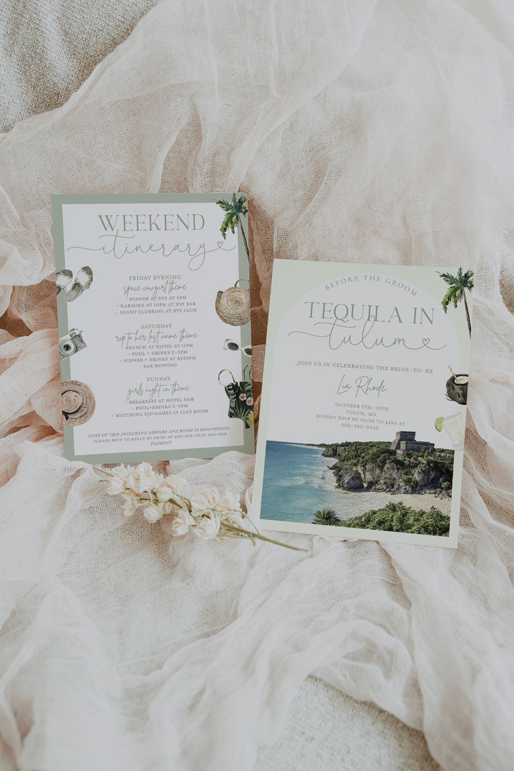 Tulum Bachelorette Invitation - Tulum Before The Groom Invite -Tulum Invitation - Tulum Bachelorette Weekend - Tulum Girls Trip - Mexico Bachelorette Invitation