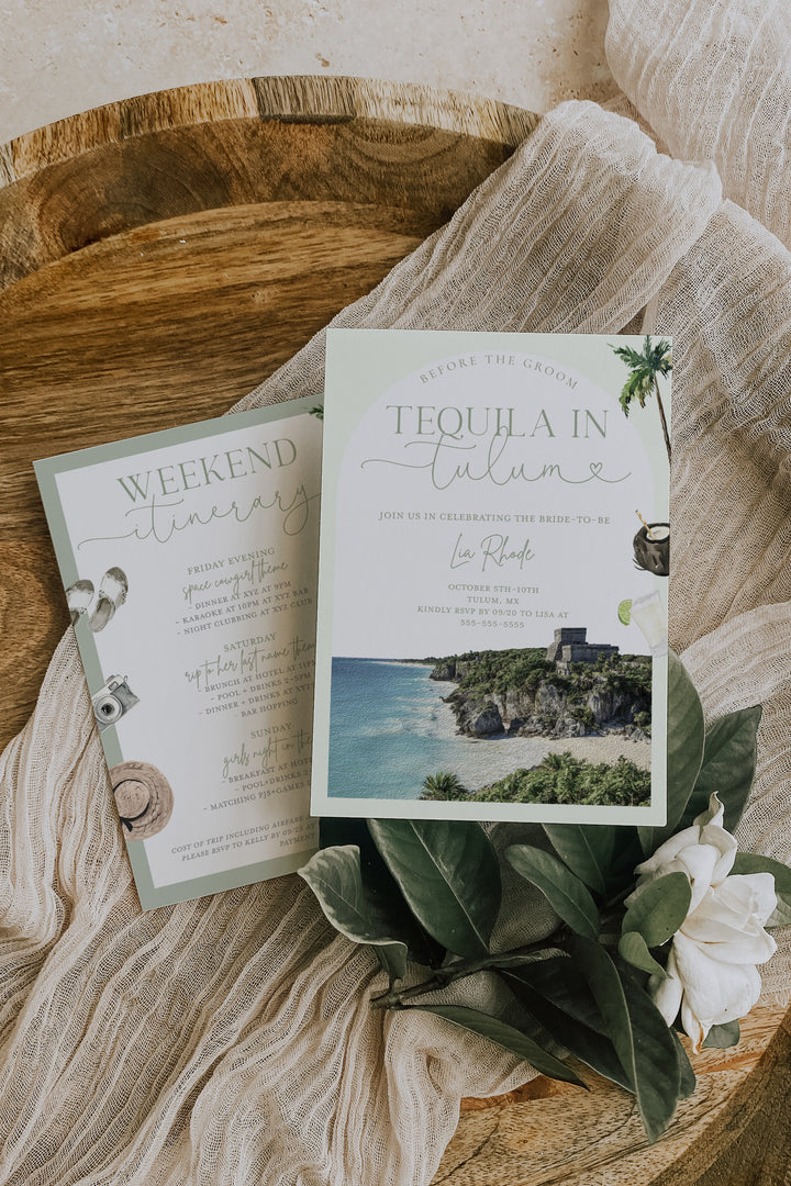 Tulum Bachelorette Invitation - Tulum Before The Groom Invite -Tulum Invitation - Tulum Bachelorette Weekend - Tulum Girls Trip - Mexico Bachelorette Invitation