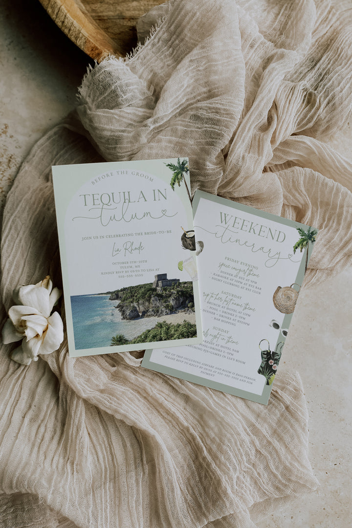 Tulum Bachelorette Invitation - Tulum Before The Groom Invite -Tulum Invitation - Tulum Bachelorette Weekend - Tulum Girls Trip - Mexico Bachelorette Invitation