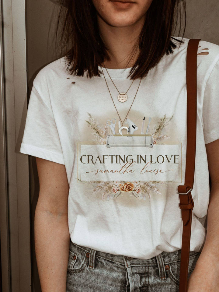 Boho Crafter Logo - Boho Tumbler Crafter Logo - Premade Crafty Logo - Cutting Machine Artist Logo - Tumbler Logo Design - Boho Craft Logo