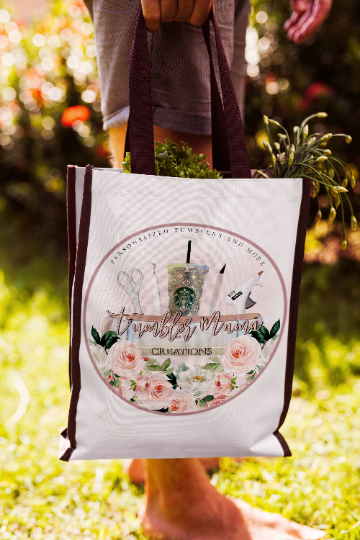Floral Tumbler Business Logo - Tumbler Crafter Floral Logo - Personalized Tumbler Crafter Logo - Girly Tumbler Designer Logo - Tumbler Craft
