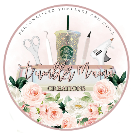 Floral Tumbler Business Logo - Tumbler Crafter Floral Logo - Personalized Tumbler Crafter Logo - Girly Tumbler Designer Logo - Tumbler Craft
