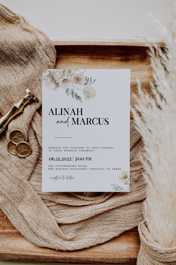 Classic Wedding Invitation - Simple Modern Wedding Invitation - Modern Boho Wedding Invitation - Simple Wedding Invitation - Modern Wedding