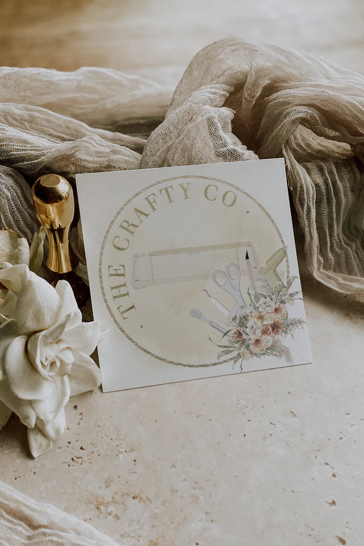 Crafter Logo - Crafting Business Logo - Premade Logo Design - Boho Crafter Logo - DIY Business Logo - Editable Logo - Premade Business Logo