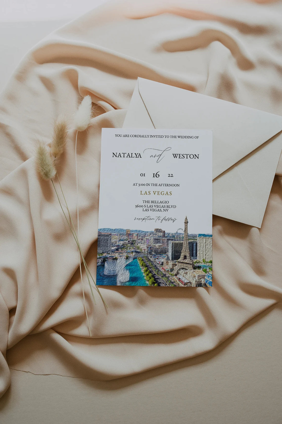 Las Vegas Wedding Invitation - Vegas Invitation - Vegas Wedding Invitation - Las Vegas Wedding Invite - Simple Wedding Invitation - Vegas