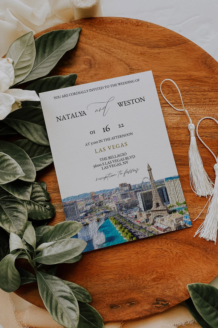 Las Vegas Wedding Invitation - Vegas Invitation - Vegas Wedding Invitation - Las Vegas Wedding Invite - Simple Wedding Invitation - Vegas